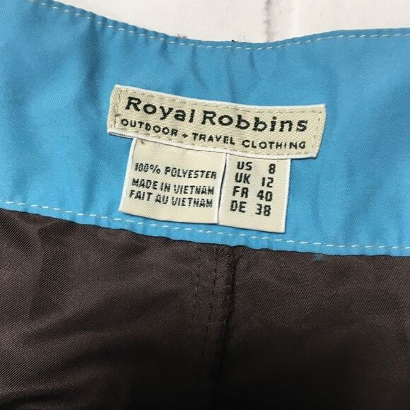 Royal Robbins Brown Radeau Clam Digger Capris SZ 8 - Picture 2 of 11